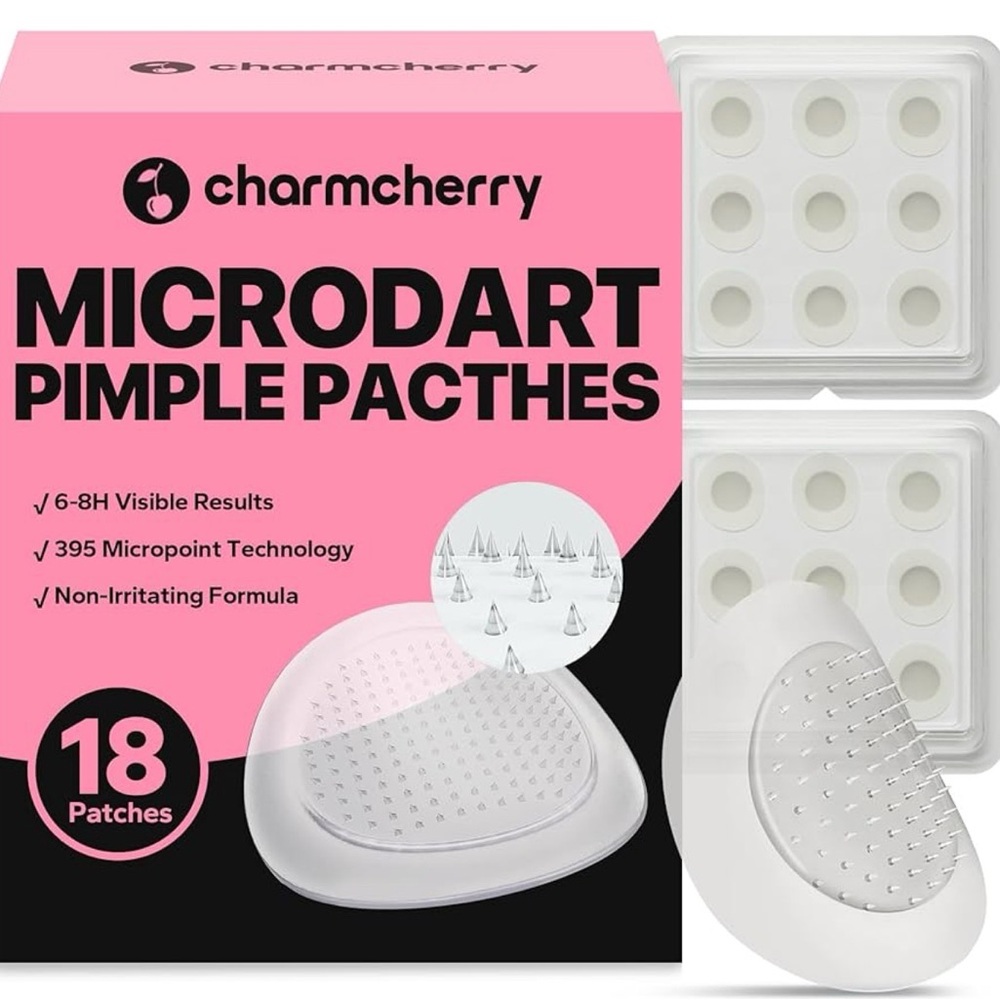 Pimple Patches for Face (18 Count), Microdart Acne Patches, Hydrocolloid Blemish